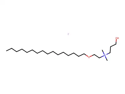 2-Hexadecoxyethyl-(3-hydroxypropyl)-dimethyl-ammonium structure