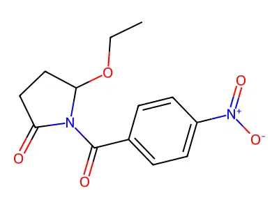 2-Pyrrolidinone, 5-ethoxy-1-(4-nitrobenzoyl)-, (+-)- structure