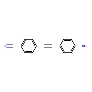 Benzonitrile, 4-((4-aminophenyl)ethynyl)- structure