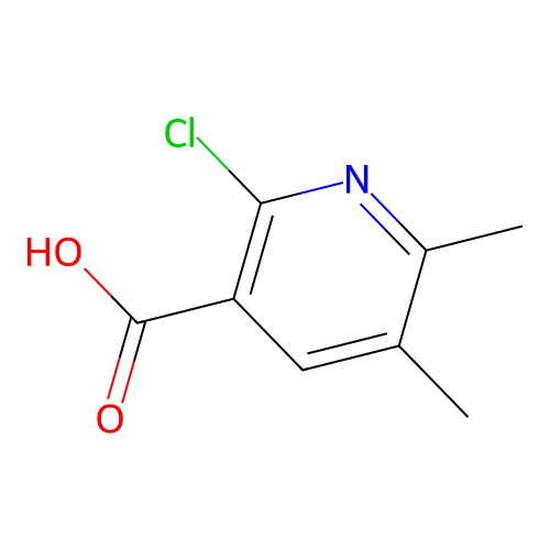 2-Chloro-5,6-dimethylpyridine-3-carboxylic acid structure