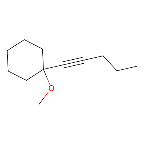1-Methoxy-1-pent-1-ynylcyclohexane structure
