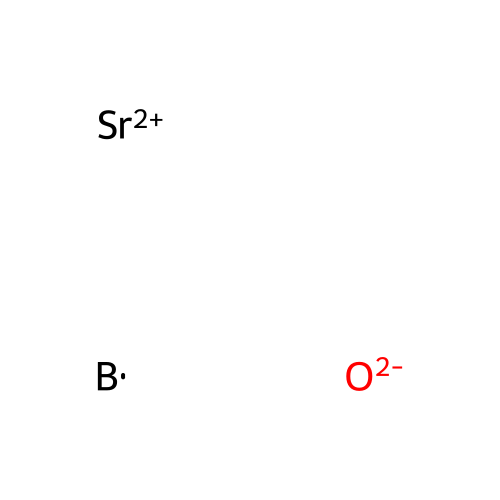 Boron strontium oxide (B4SrO7) structure