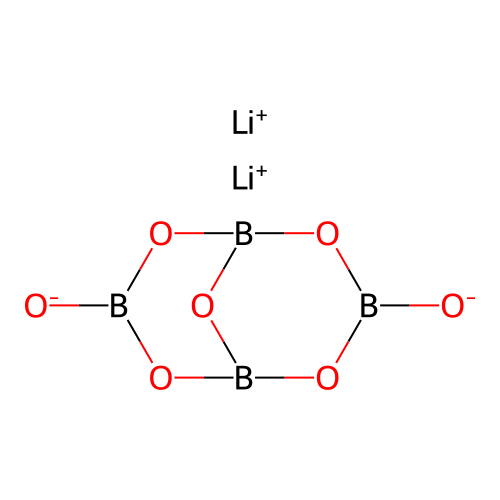 Boron lithium oxide (B4Li2O7) structure