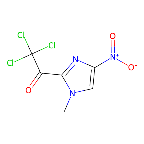 2,2,2-Trichloro-1-(1-methyl-4-nitro-1H-imidazol-2-yl)ethan-1-one structure