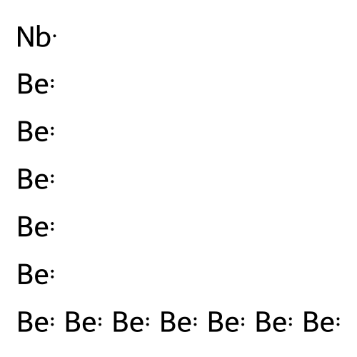 Beryllium, compd. with niobium (12:1) structure