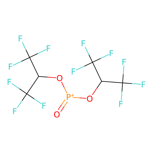 Bis(1,1,1,3,3,3-hexafluoropropan-2-yloxy)-oxophosphanium structure