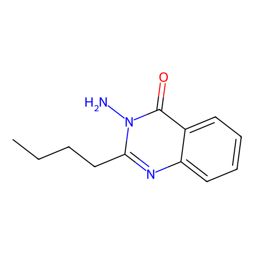 3-amino-2-butyl-4(3H)-quinazolinone structure