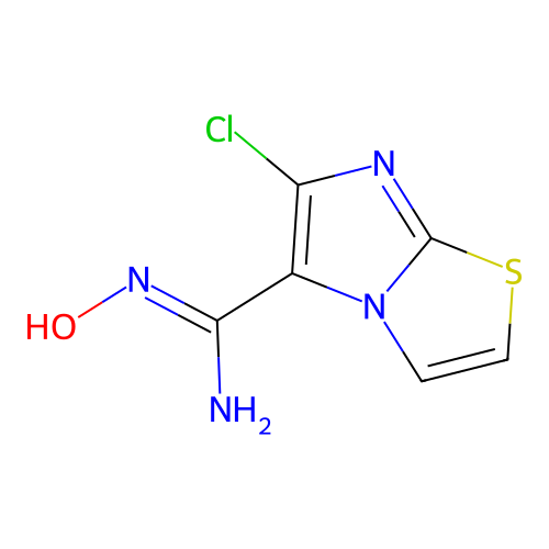 Imidazo(2,1-b)thiazole-5-carboximidamide, 6-chloro-N-hydroxy- structure