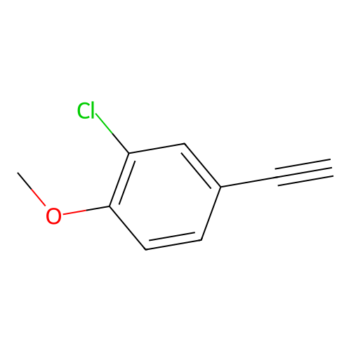 2-Chloro-4-ethynyl-1-methoxybenzene structure