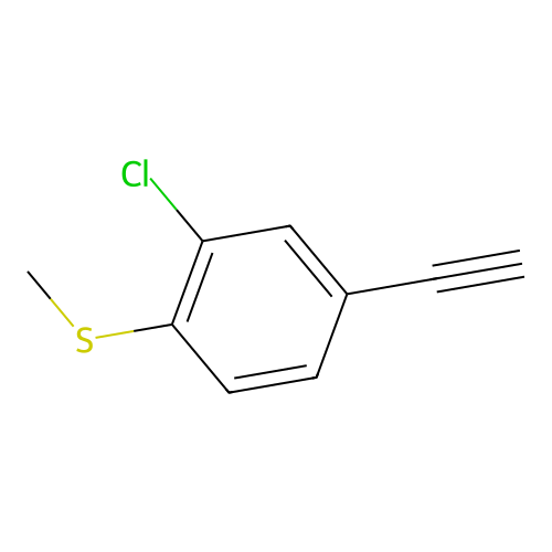 Benzene, 2-chloro-4-ethynyl-1-(methylthio)- structure