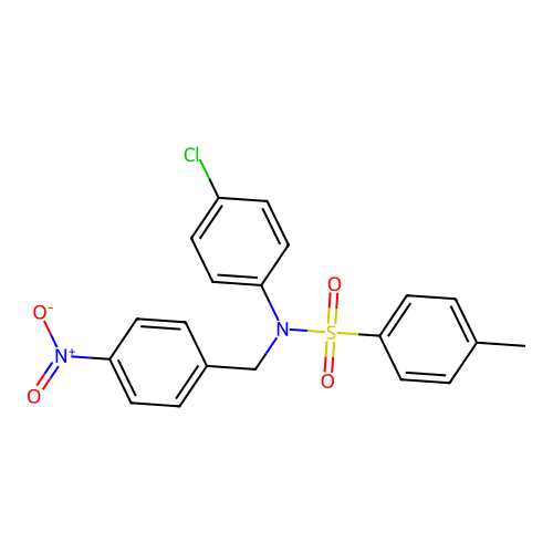 N-(4-Chlorophenyl)-4-methyl-N-(4-nitrobenzyl)benzenesulfonamide structure