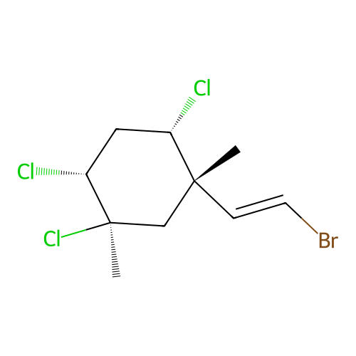 (1S,2S,4R,5R)-1-[(E)-2-bromoethenyl]-2,4,5-trichloro-1,5-dimethylcyclohexane structure