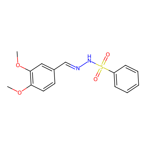 N-[(E)-(3,4-dimethoxyphenyl)methylideneamino]benzenesulfonamide structure