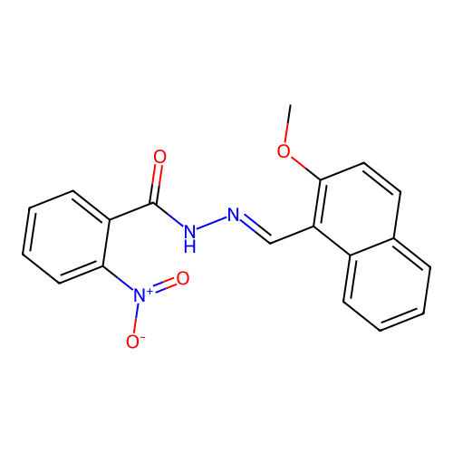 N'-[(E)-(2-methoxynaphthalen-1-yl)methylidene]-2-nitrobenzohydrazide structure