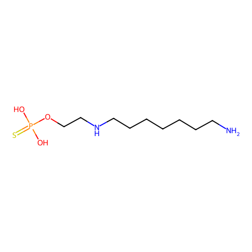 S-(2-((aminoheptyl)amino)ethyl)phosphorothiate structure
