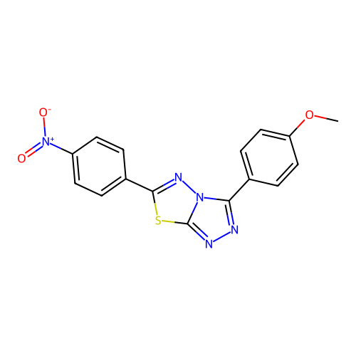 3-(4-Methoxyphenyl)-6-(4-nitrophenyl)-[1,2,4]triazolo[3,4-b][1,3,4]thiadiazole structure