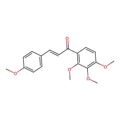 (E)-3-(4-methoxyphenyl)-1-(2,3,4-trimethoxyphenyl)prop-2-en-1-one structure
