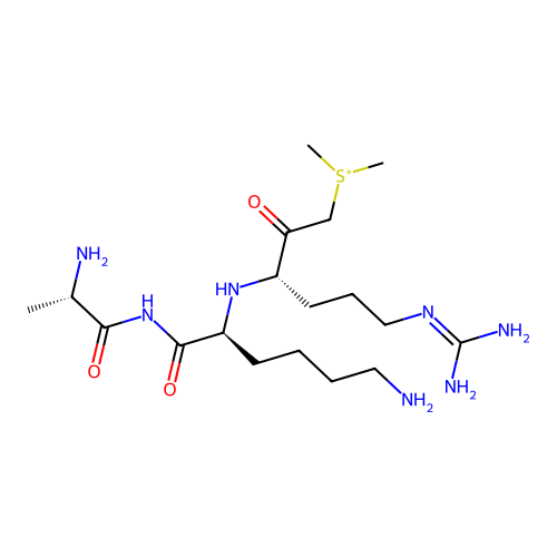 Alanyl-lysyl-arginylmethyldimethylsulfonium structure