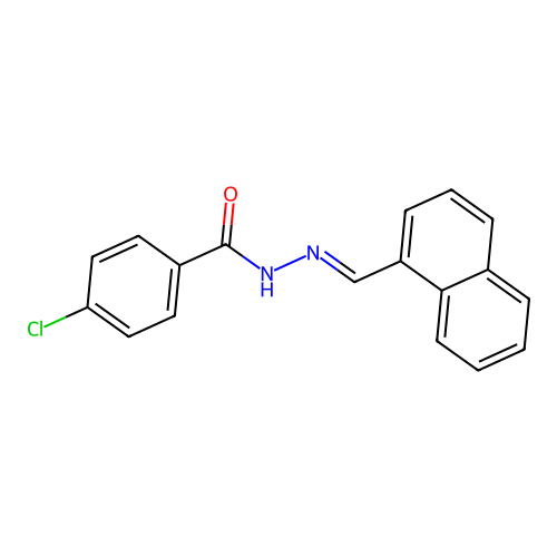 4-chloro-N'-[(E)-naphthalen-1-ylmethylidene]benzohydrazide structure