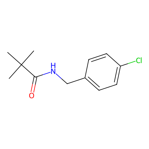 N-[(4-chlorophenyl)methyl]-2,2-dimethylpropanamide structure