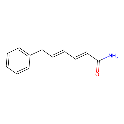 2,4-Hexadienamide, 6-phenyl-, (E,E)- structure
