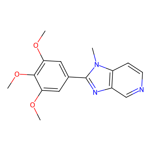 1-Methyl-2-(3,4,5-trimethoxyphenyl)imidazo[4,5-c]pyridine structure