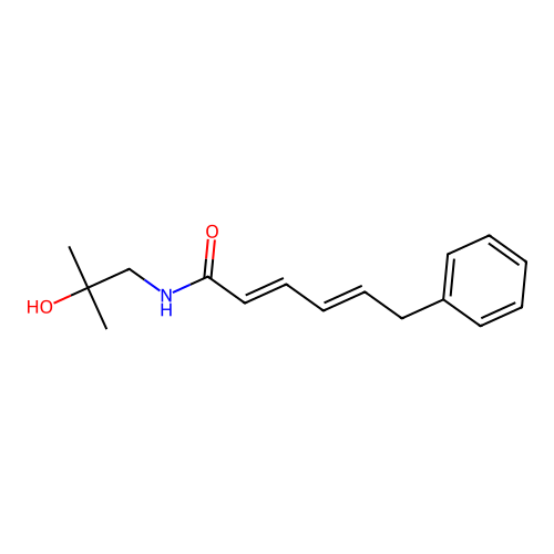2,4-Hexadienamide, N-(2-hydroxy-2-methylpropyl)-6-phenyl-, (E,E)- structure