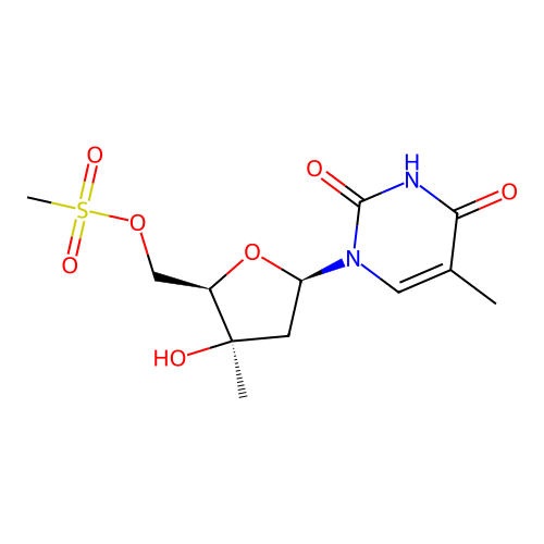 1-[2-Deoxy-3-C-methyl-5-O-(methylsulfonyl)- structure