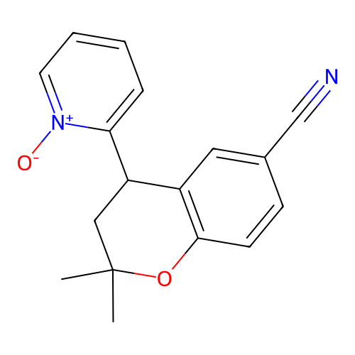 2,2-Dimethyl-4-(1-oxidopyridin-1-ium-2-yl)-3,4-dihydrochromene-6-carbonitrile structure