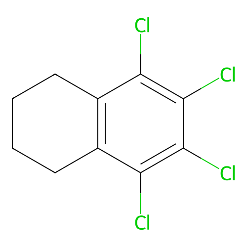 Tetrachloro tetrahydro naphthalene structure