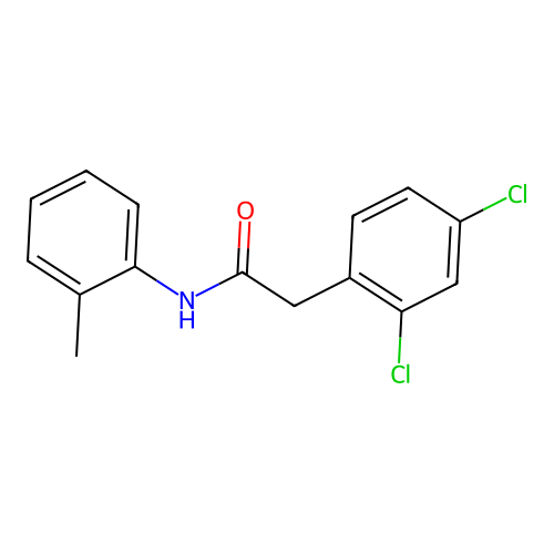 2-(2,4-dichlorophenyl)-N-(2-methylphenyl)acetamide structure
