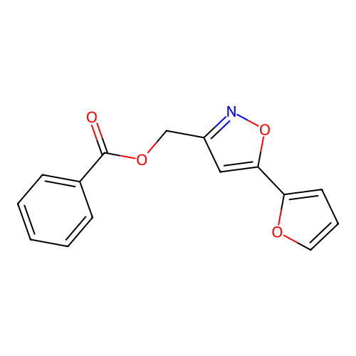 [5-(Furan-2-yl)-1,2-oxazol-3-yl]methyl benzoate structure