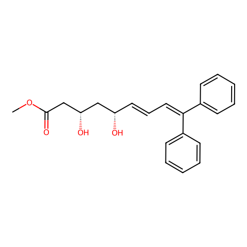 methyl (3S,5R,6E)-3,5-dihydroxy-9,9-diphenylnona-6,8-dienoate structure