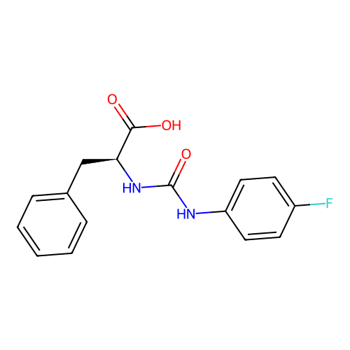 N-[(4-fluorophenyl)carbamoyl]-L-phenylalanine structure