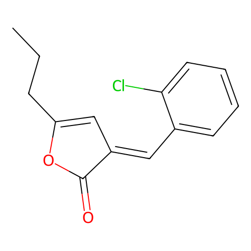 2(3H)-Furanone, 3-((2-chlorophenyl)methylene)-5-propyl- structure