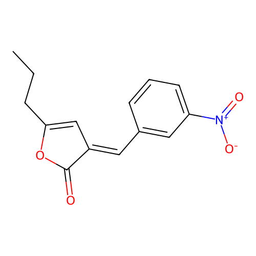 2(3H)-Furanone, 3-((3-nitrophenyl)methylene)-5-propyl- structure