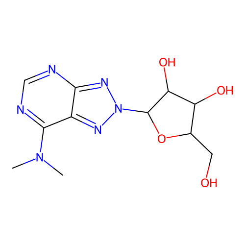 n,n-Dimethyl-2-pentofuranosyl-2h-[1,2,3]triazolo[4,5-d]pyrimidin-7-amine structure
