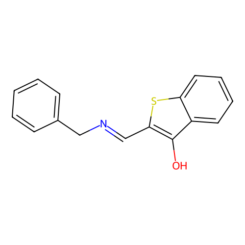 2-[(benzylamino)methylene]-1-benzothiophen-3(2H)-one structure