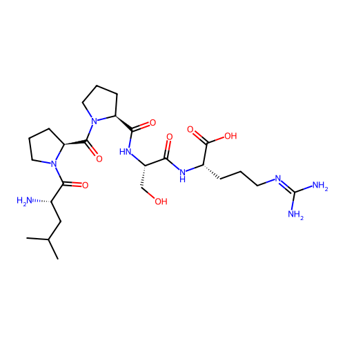 L-Leucyl-L-prolyl-L-prolyl-L-seryl-L-arginine structure