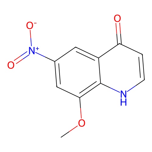 6-nitro-8-methoxy-4(1H)-quinolinone structure