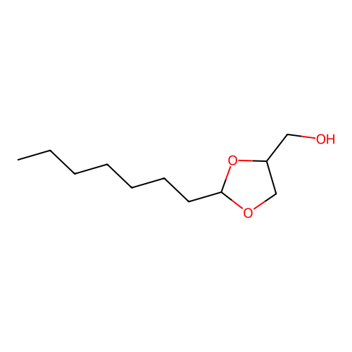 (2-Heptyl-1,3-dioxolan-4-yl)methanol structure