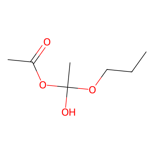 (1-Hydroxy-1-propoxyethyl) acetate structure
