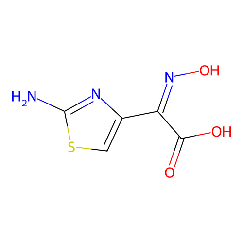 2-(2-Amino-1,3-thiazolyl-4-yl)-2-hydroxyiminoacetic acid structure