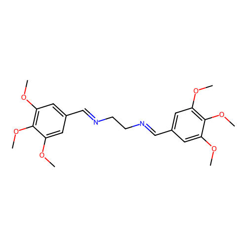 N,N'-Bis-(3,4,5-trimethoxybenzylidene)-ethylenediamine structure
