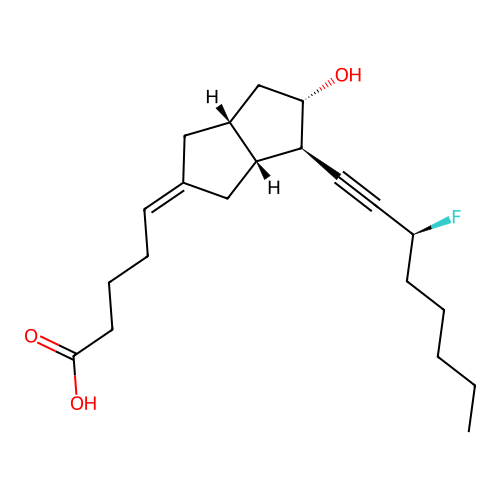 15-Fluoro-13,14-dehydrocarbacyclin structure