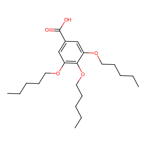Benzoic acid, 3,4,5-tris(pentyloxy)- structure