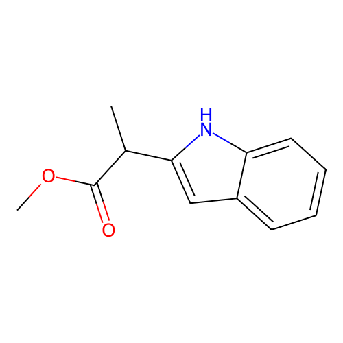 methyl 2-(1H-indol-2-yl)propanoate structure