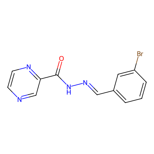 N'-[(E)-(3-bromophenyl)methylidene]-2-pyrazinecarbohydrazide structure