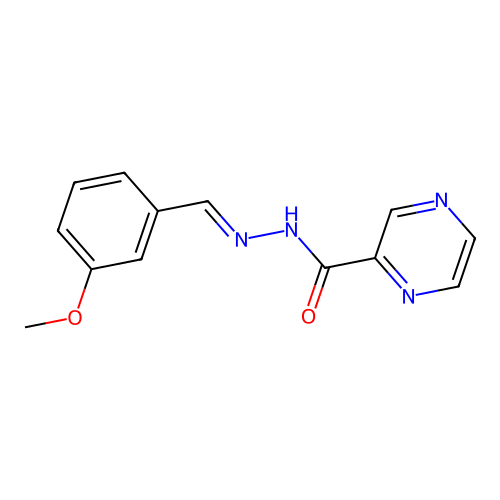 N'-[(E)-(3-methoxyphenyl)methylidene]-2-pyrazinecarbohydrazide structure