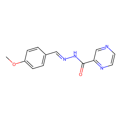 N'-(4-methoxybenzylidene)-2-pyrazinecarbohydrazide structure